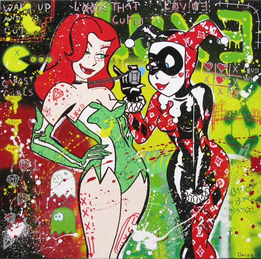 Tableau de ONIZBAR a pour titre ICE style street pop art, street art dim : ONIZBARprix:550