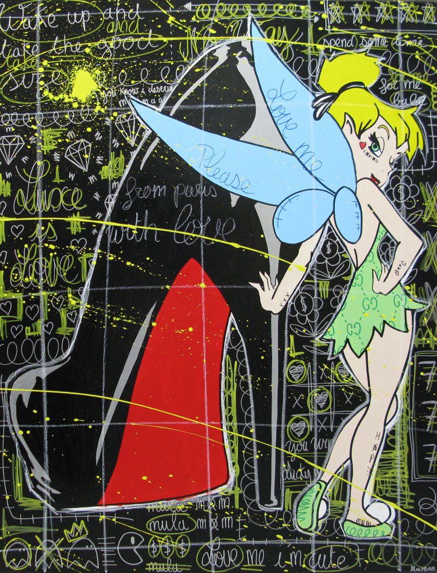 Tableau de ONIZBAR a pour titre THE GOOD SIZE style street pop art dim : ONIZBARprix:920