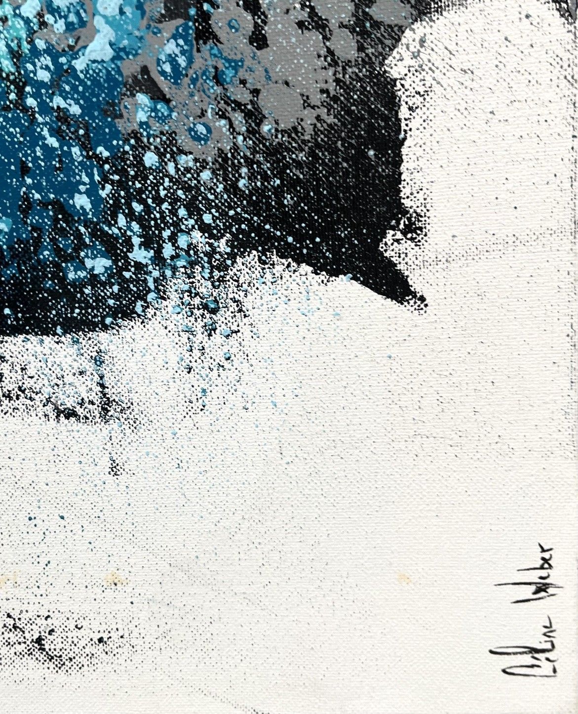 Tableau de CELINE WEBER a pour titre Océan style abstrait dim : CELINE WEBERprix:1300