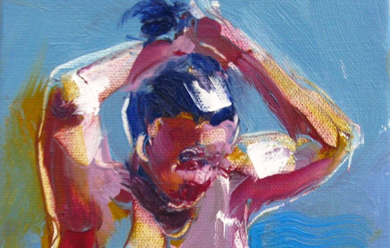 Tableau de OLENA SINIUHINA a pour titre Oksana style figuratif dim : OLENA SINIUHINAprix:80