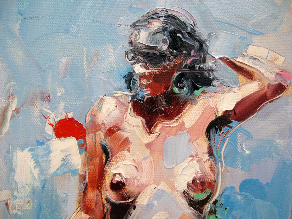Tableau de OLENA SINIUHINA a pour titre Cascade 3 style figuratif dim : OLENA SINIUHINAprix:140