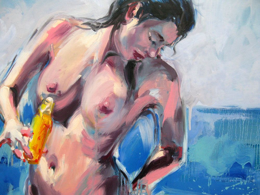 Tableau de OLENA SINIUHINA a pour titre La plage 13 style figuratif dim : OLENA SINIUHINAprix:800