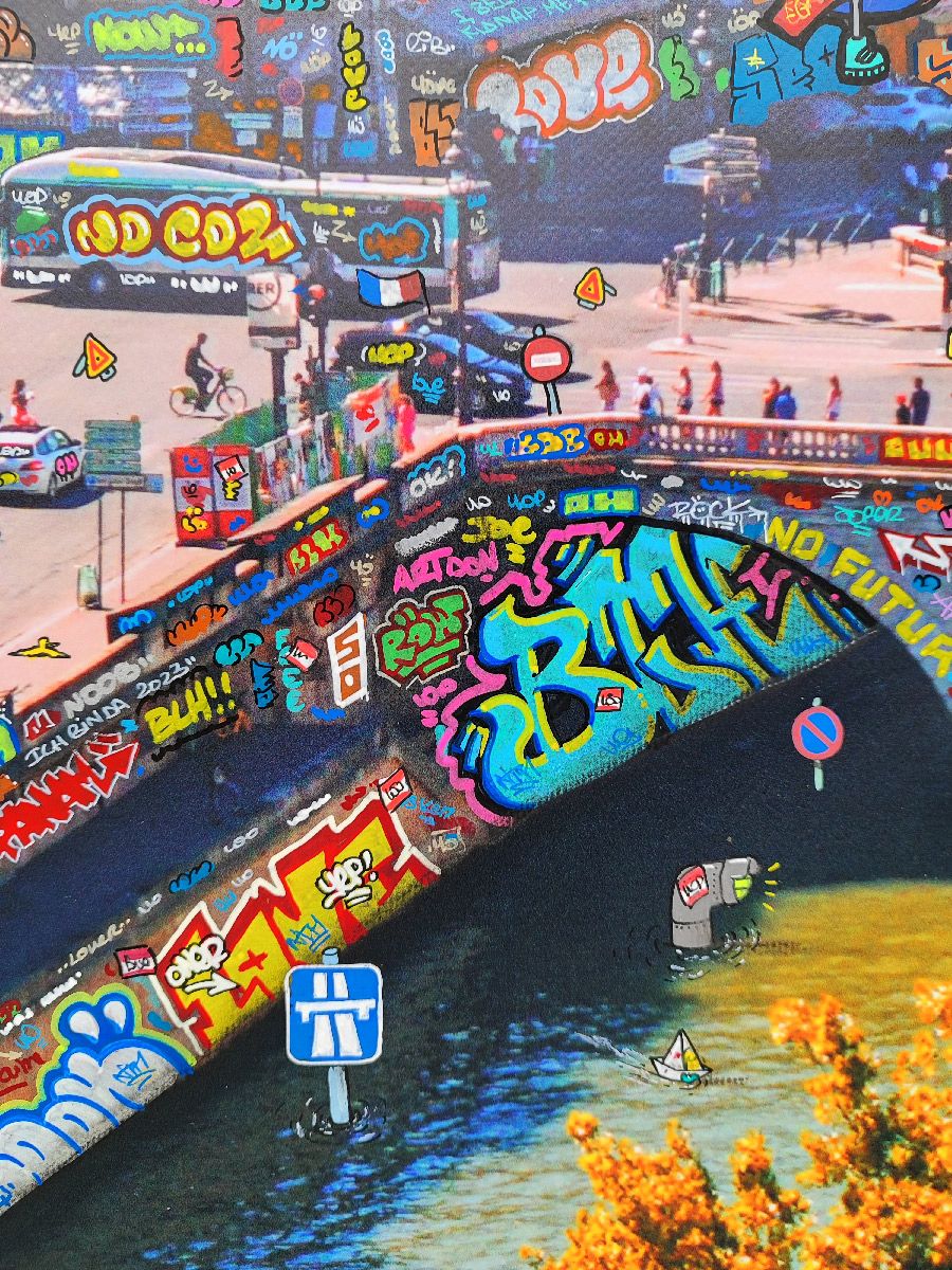 Editions d'art de BLACH a pour titre Paris OM Olympique Mascotte style street art dim : BLACHprix:240