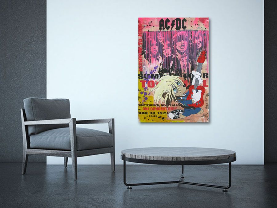 Tableau de PATRICIA GADISSEUR a pour titre ACDC style street pop art dim : PATRICIA GADISSEURprix:
