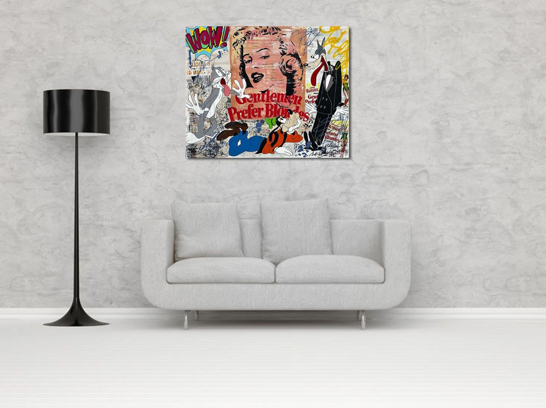 Tableau de PATRICIA GADISSEUR a pour titre GENTLEMEN PREFER BLONDES style graphique dim : PATRICIA GADISSEURprix: