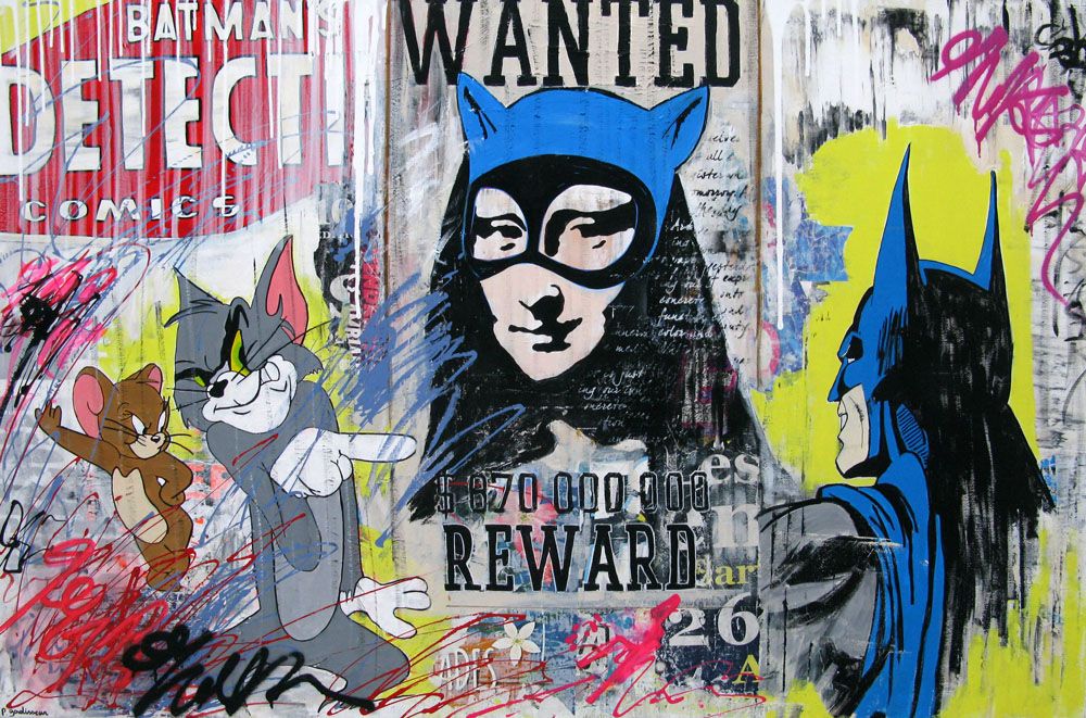 Tableau de PATRICIA GADISSEUR a pour titre WANTED style graphique dim : PATRICIA GADISSEURprix: