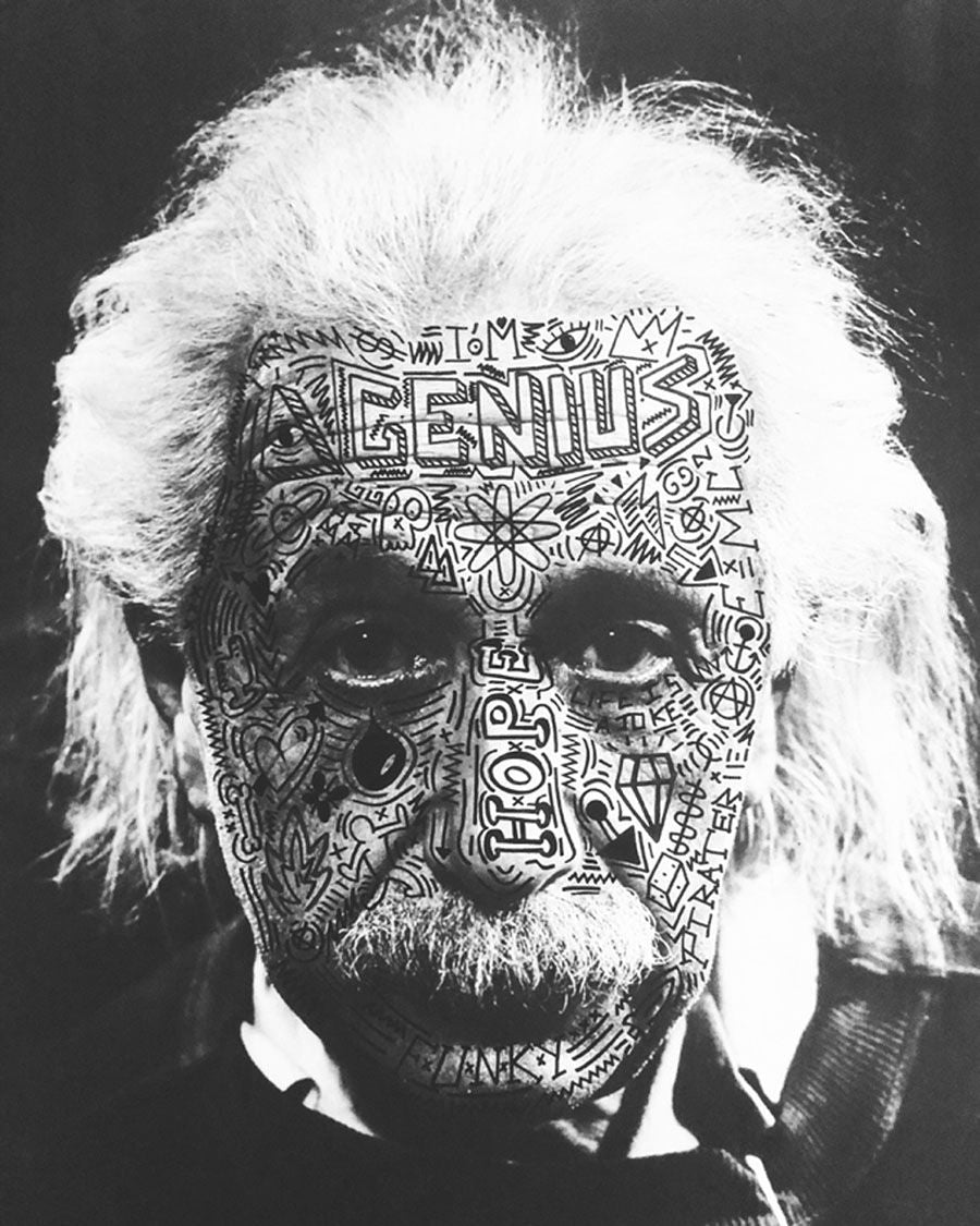 Photo de RS ARTIST a pour titre GENIUS style street pop art dim : RS ARTISTprix:60