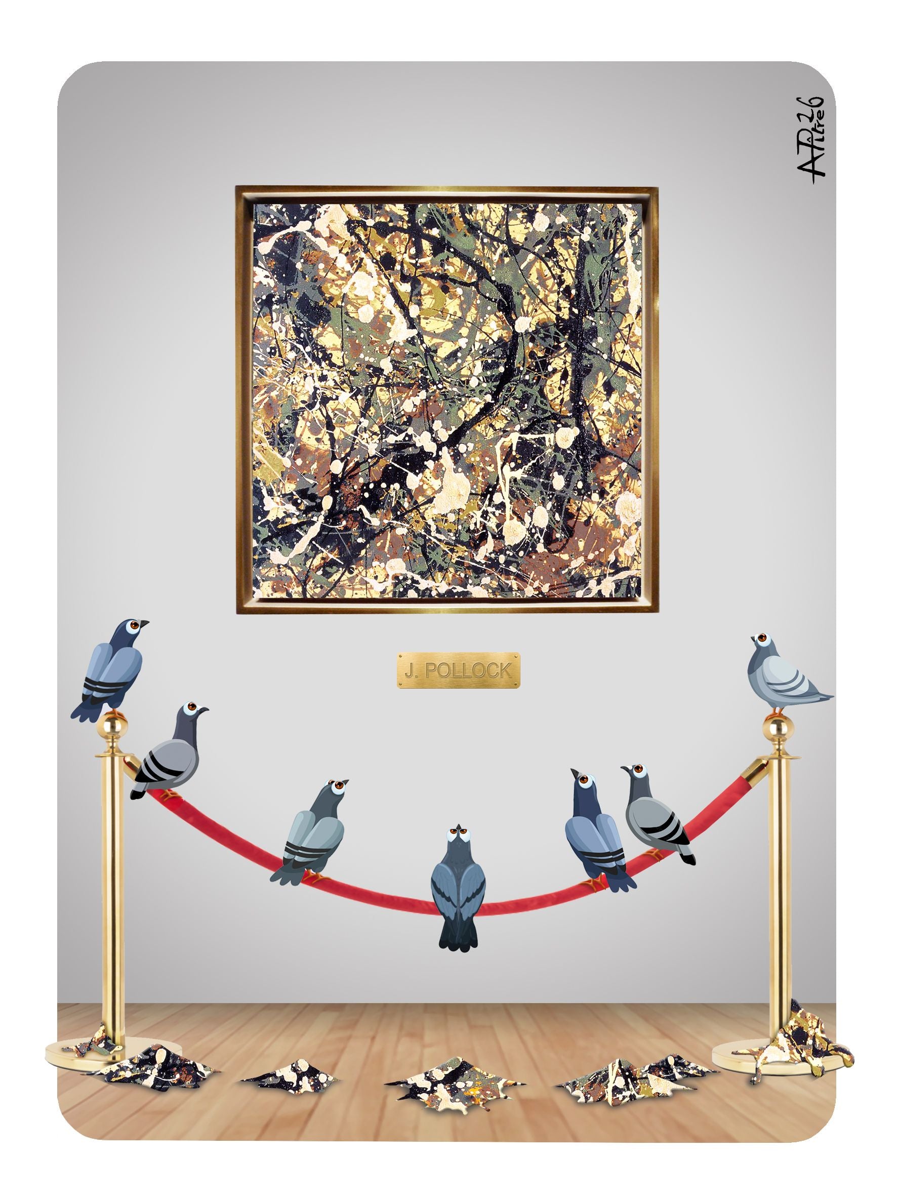 Editions d'art de L'ARTISTE PITRE a pour titre POLLOCK style figuratif, graphique dim : L'ARTISTE PITREprix:40