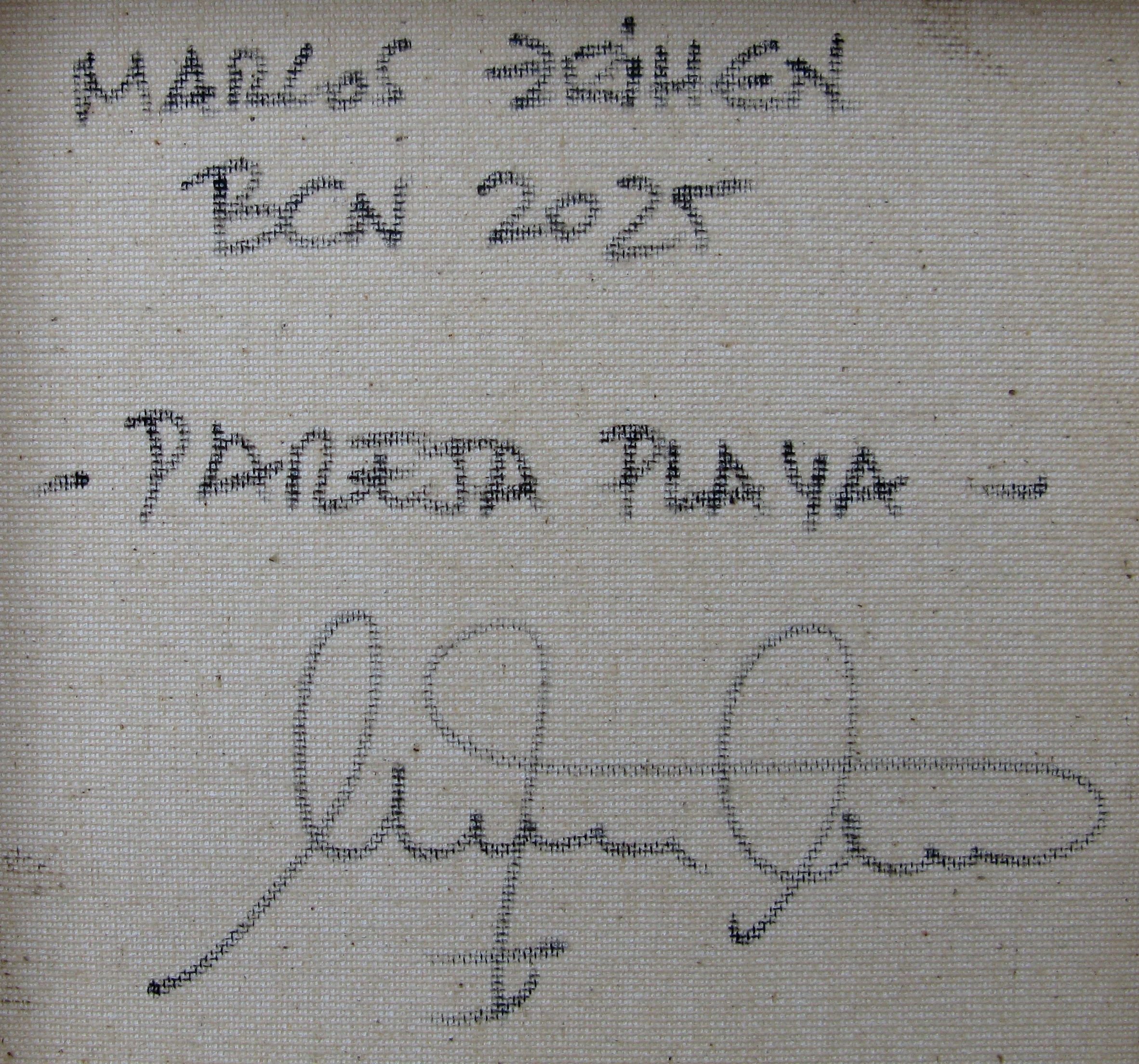 Tableau de MARCOS ZRIHEN NOWOTNY a pour titre Pareja Playa - Barcelona 2023 style figuratif dim : MARCOS ZRIHEN NOWOTNYprix:80