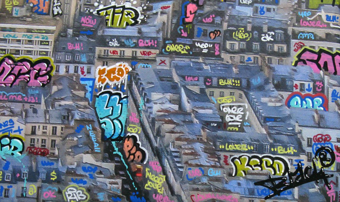 Editions d'art de BLACH a pour titre Paris Blaze style graffiti, street pop art dim : BLACHprix:1500
