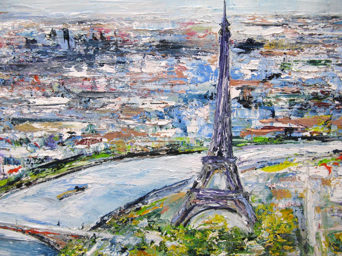 Tableau de PHIL a pour titre Paris style figuratif dim : PHILprix:300