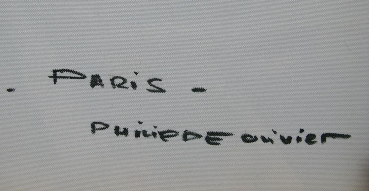 Tableau de PHIL a pour titre Paris style figuratif dim : PHILprix:300