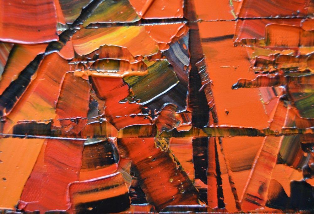 Tableau de ALAIN BECANNE a pour titre Peinture abstraite 03-2025-22 style abstrait dim : ALAIN BECANNEprix:900
