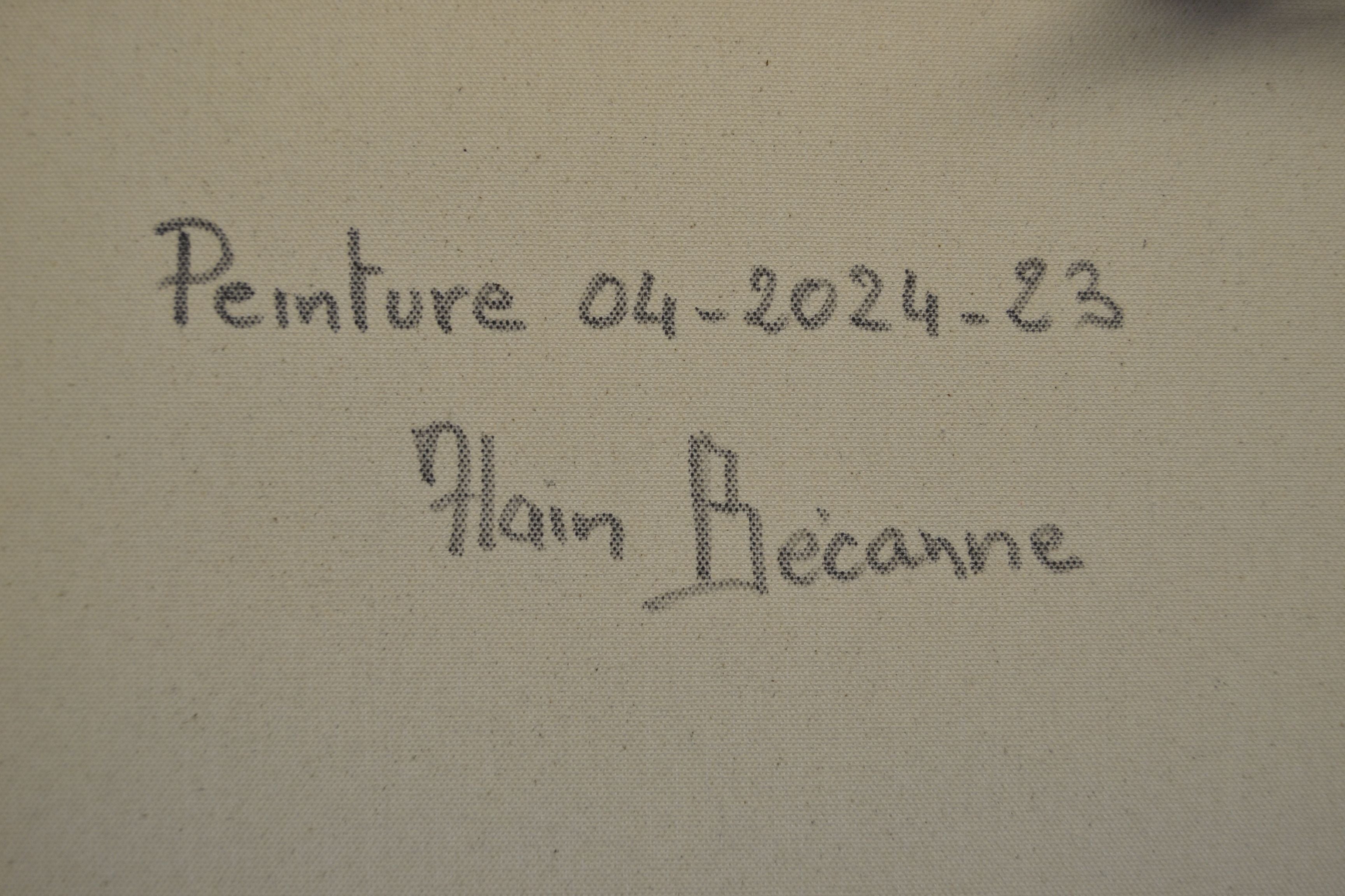 Tableau de ALAIN BECANNE a pour titre Peinture 04-2024-23 style abstrait dim : ALAIN BECANNEprix:850
