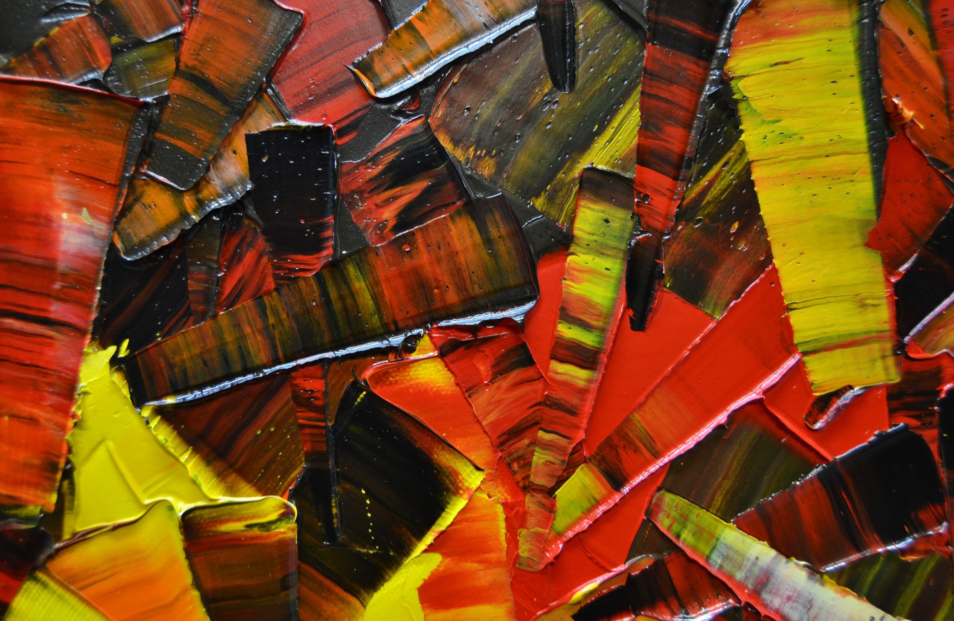 Tableau de ALAIN BECANNE a pour titre Peinture abstraite 04-2024-25 style abstrait dim : ALAIN BECANNEprix:1700
