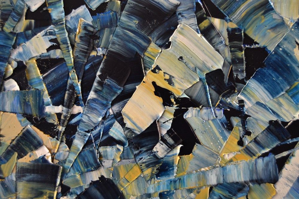Tableau de ALAIN BECANNE a pour titre Peinture abstraite 04-2025-34 style abstrait dim : ALAIN BECANNEprix:950