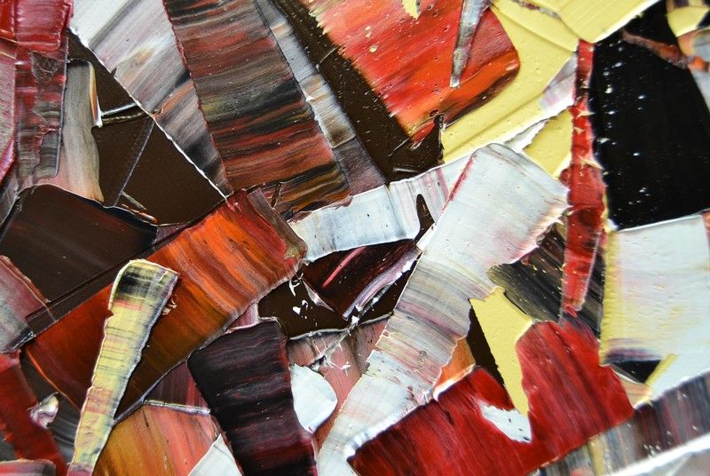 Tableau de ALAIN BECANNE a pour titre Peinture abstraite 11-2024-45 style abstrait dim : ALAIN BECANNEprix:1200