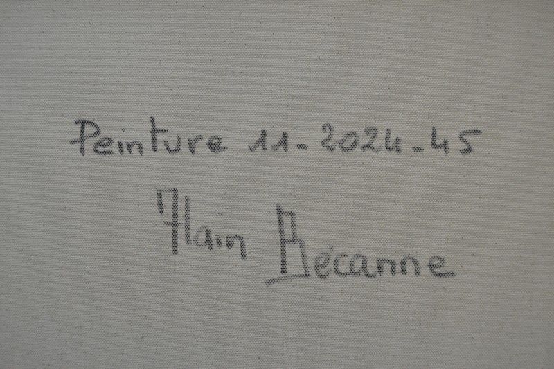 Tableau de ALAIN BECANNE a pour titre Peinture abstraite 11-2024-45 style abstrait dim : ALAIN BECANNEprix:1200