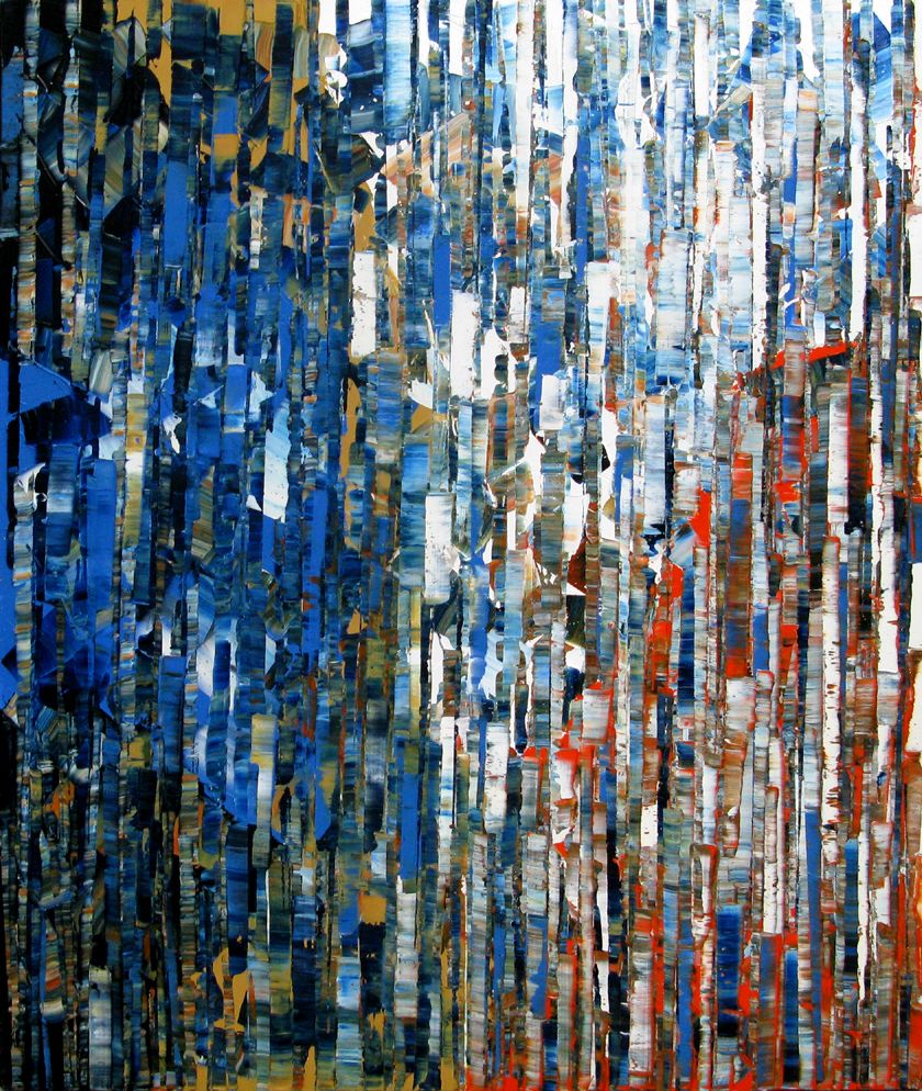 Tableau de ALAIN BECANNE a pour titre Peinture abstraite 08-2025-47 style abstrait dim : ALAIN BECANNEprix:750