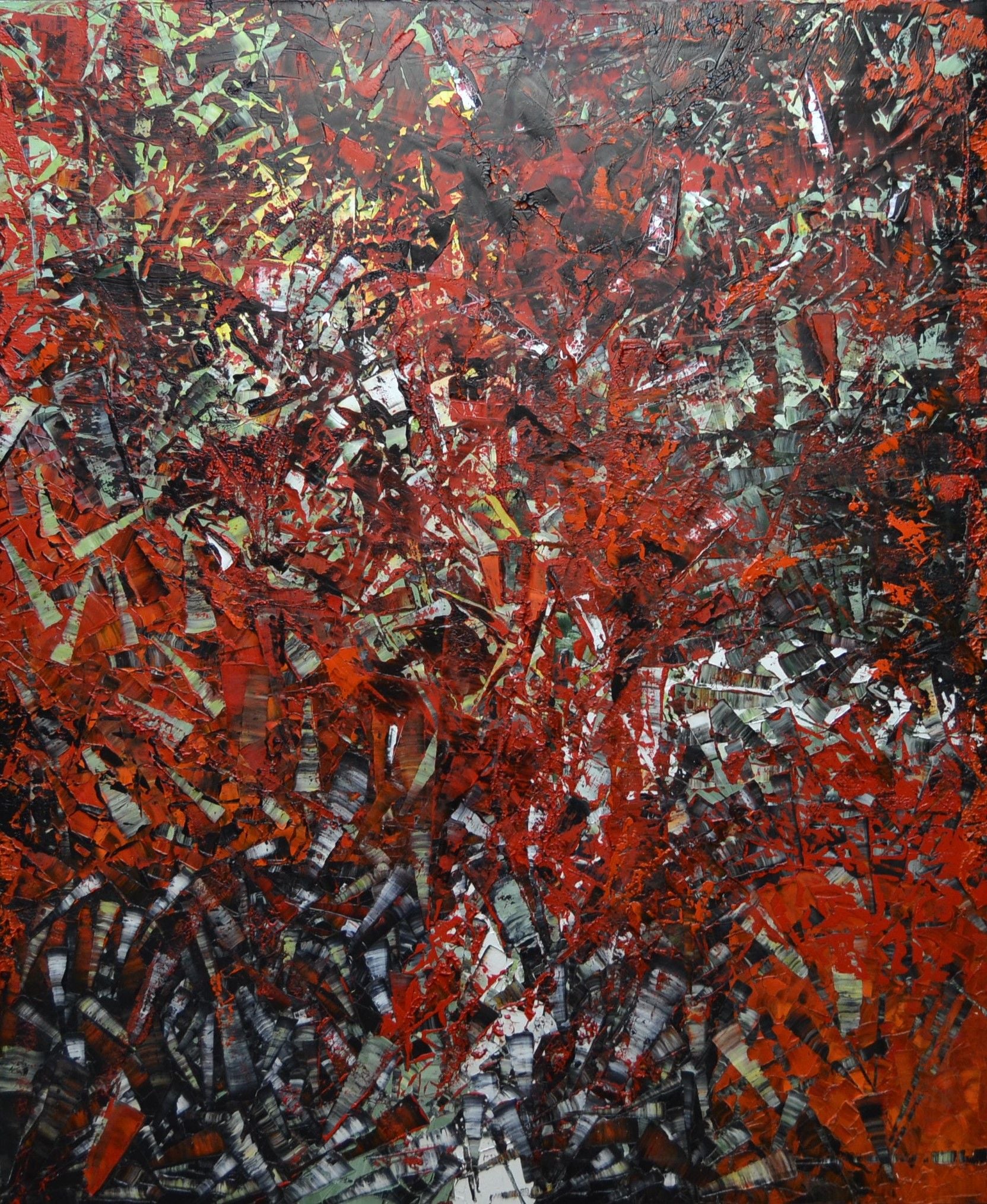 Tableau de ALAIN BECANNE a pour titre Peinture 02-2025-15 style abstrait dim : ALAIN BECANNEprix:950
