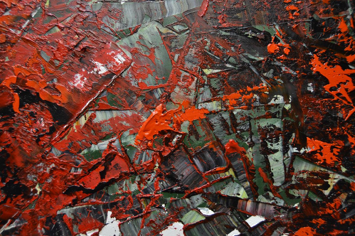 Tableau de ALAIN BECANNE a pour titre Peinture 02-2025-15 style abstrait dim : ALAIN BECANNEprix:950