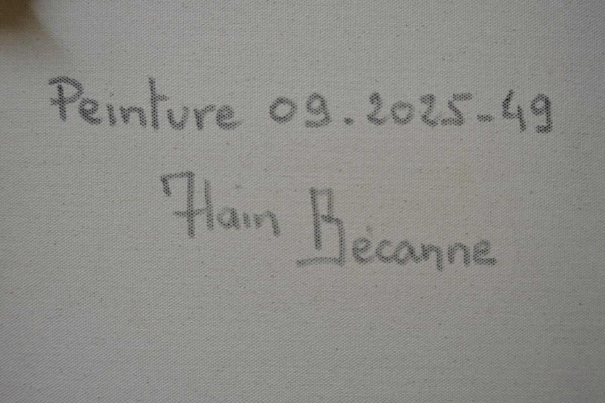 Tableau de ALAIN BECANNE a pour titre Peinture 09-2025-49 style abstrait dim : ALAIN BECANNEprix:750