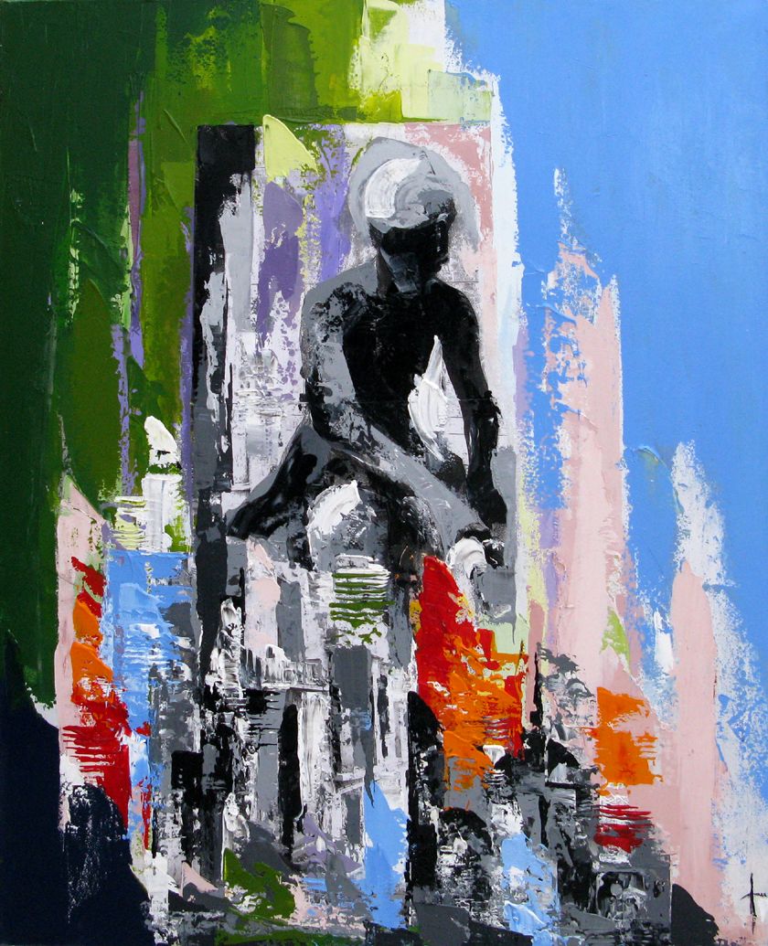 Tableau de FARID AMRAR a pour titre L'Atavisme d'une palette style abstrait dim : FARID AMRARprix:540
