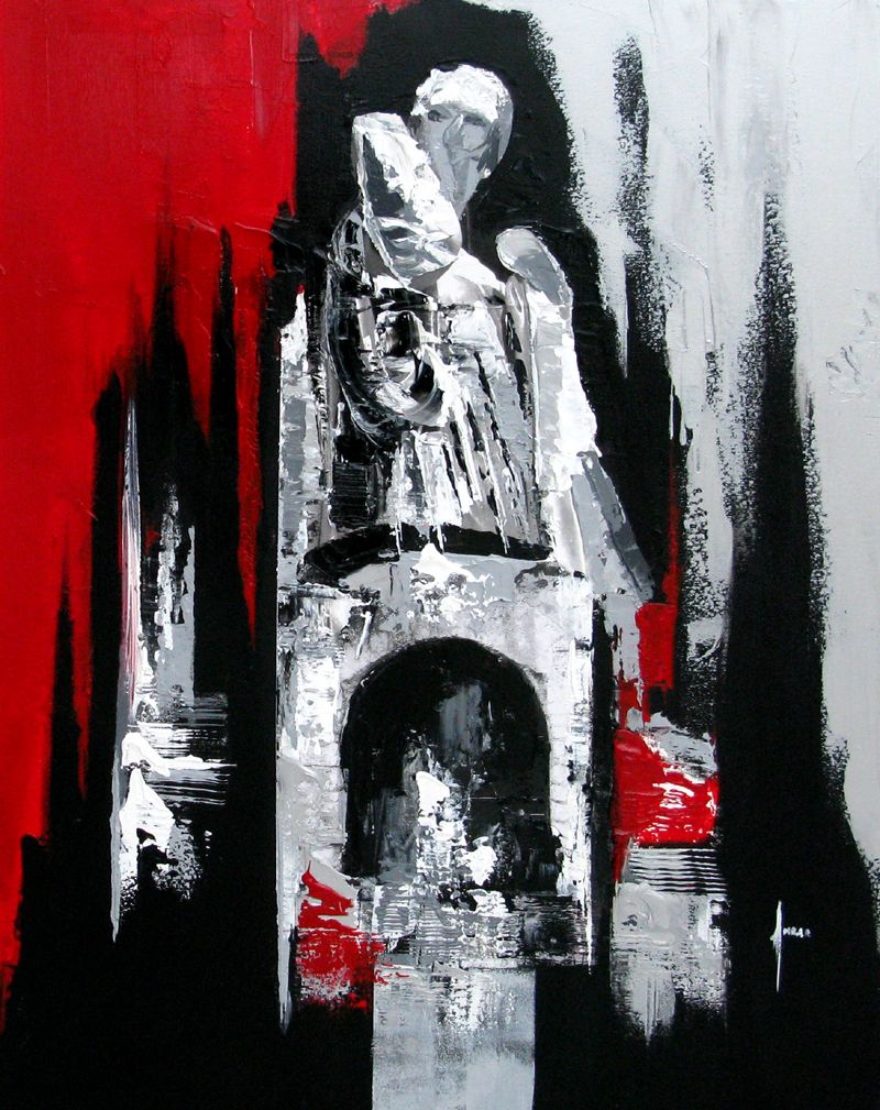 Tableau de FARID AMRAR a pour titre Persistance style abstrait dim : FARID AMRARprix:380