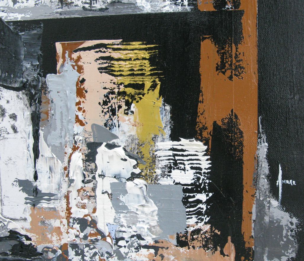 Tableau de FARID AMRAR a pour titre Rupture d'une pierre style abstrait dim : FARID AMRARprix:320