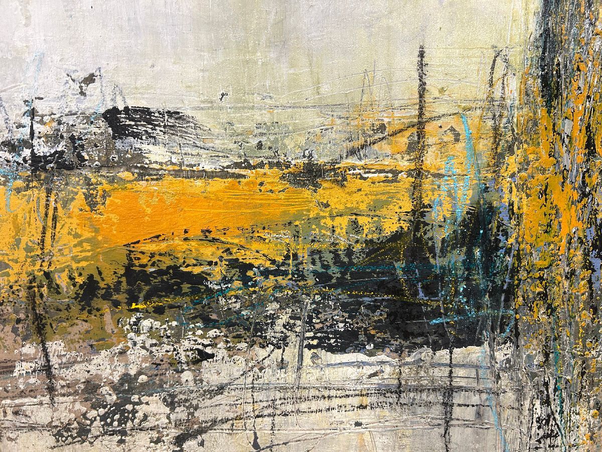 Tableau de TANIA CARRARA a pour titre Nuances de nacre style abstrait dim : TANIA CARRARAprix:950