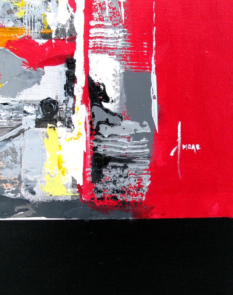 Tableau de FARID AMRAR a pour titre Le Repenti style abstrait dim : FARID AMRARprix:380