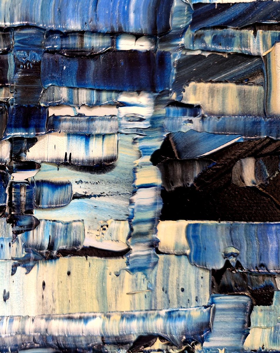 Tableau de ALAIN BECANNE a pour titre Peinture 05-2025-37 style abstrait dim : ALAIN BECANNEprix:650