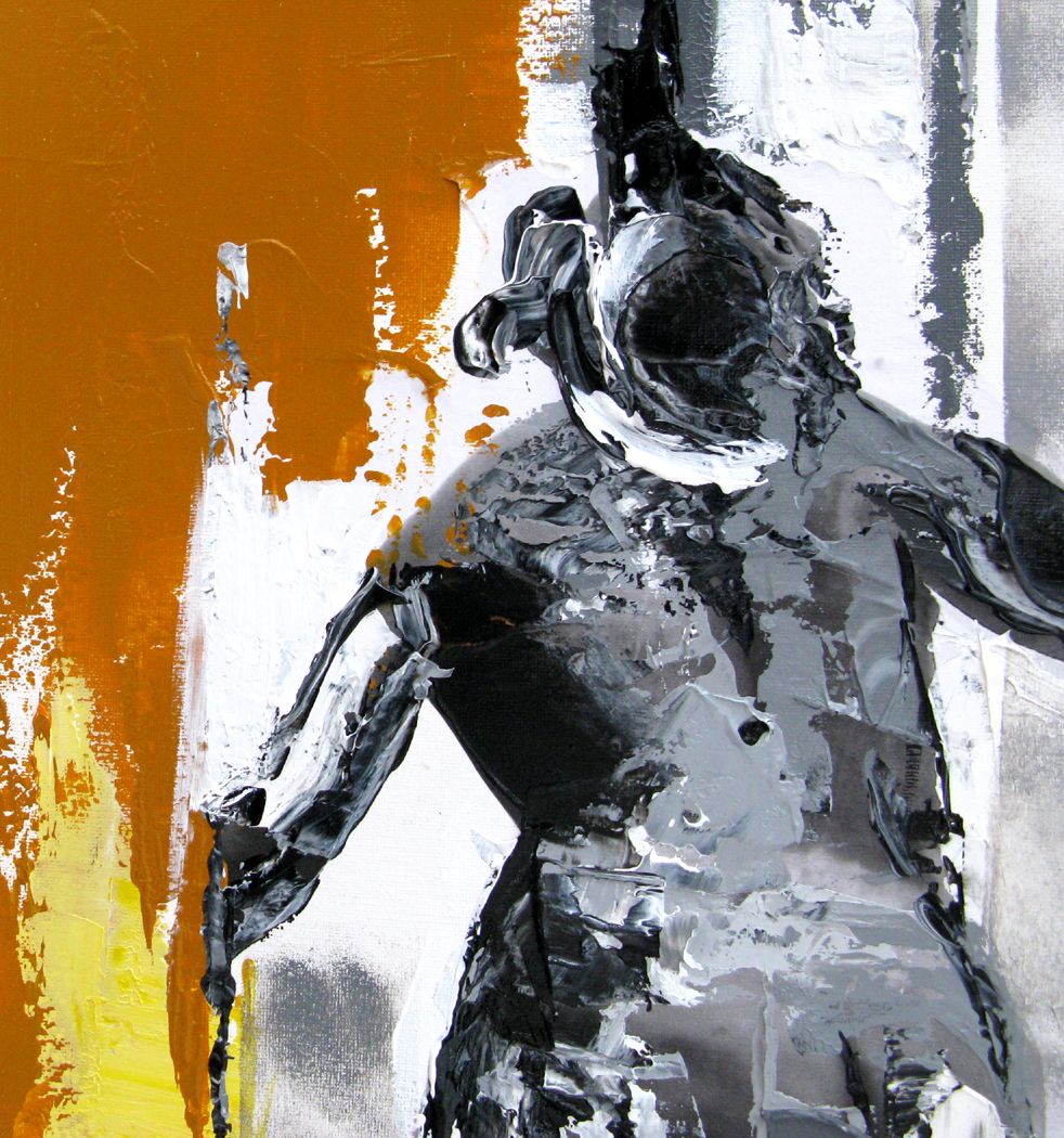 Tableau de FARID AMRAR a pour titre La Métamorphose style abstrait dim : FARID AMRARprix:380