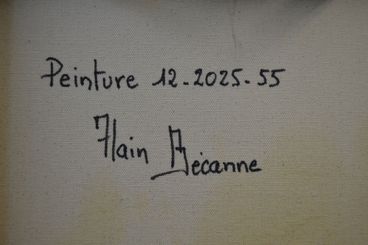 Tableau de ALAIN BECANNE a pour titre Peinture 09-2025-55 style abstrait dim : ALAIN BECANNEprix:650