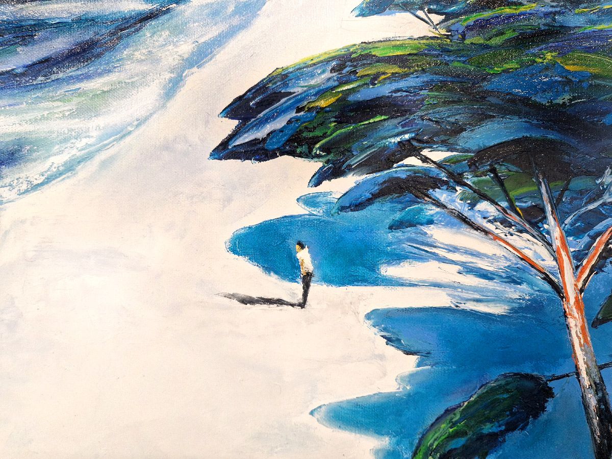 Tableau de PHIL a pour titre Meditation style figuratif dim : PHILprix:450