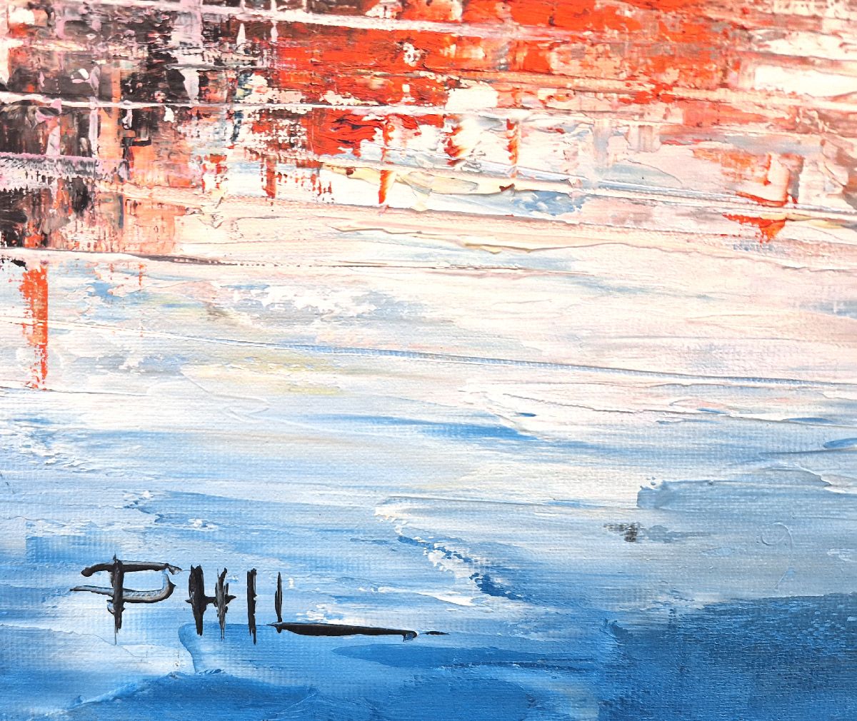 Tableau de PHIL a pour titre Saint-Jean, Lyon style figuratif dim : PHILprix:700