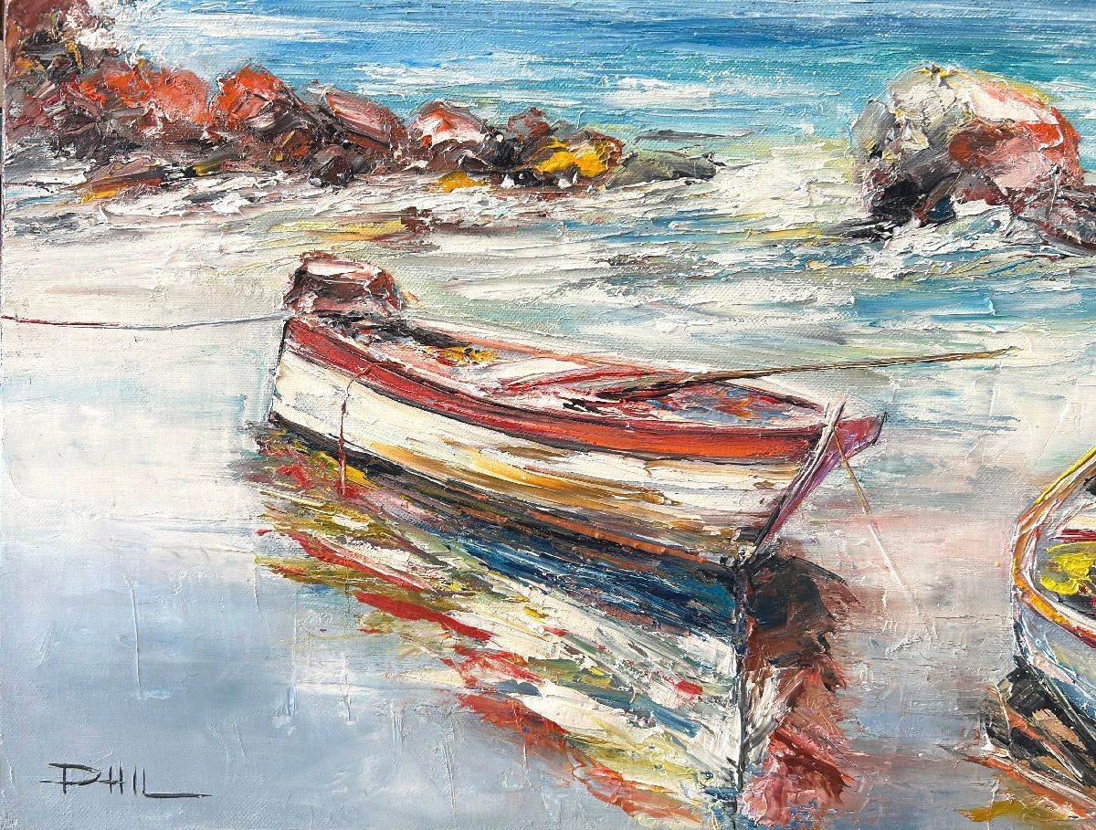 Tableau de PHIL a pour titre Jolie cote style figuratif dim : PHILprix:350