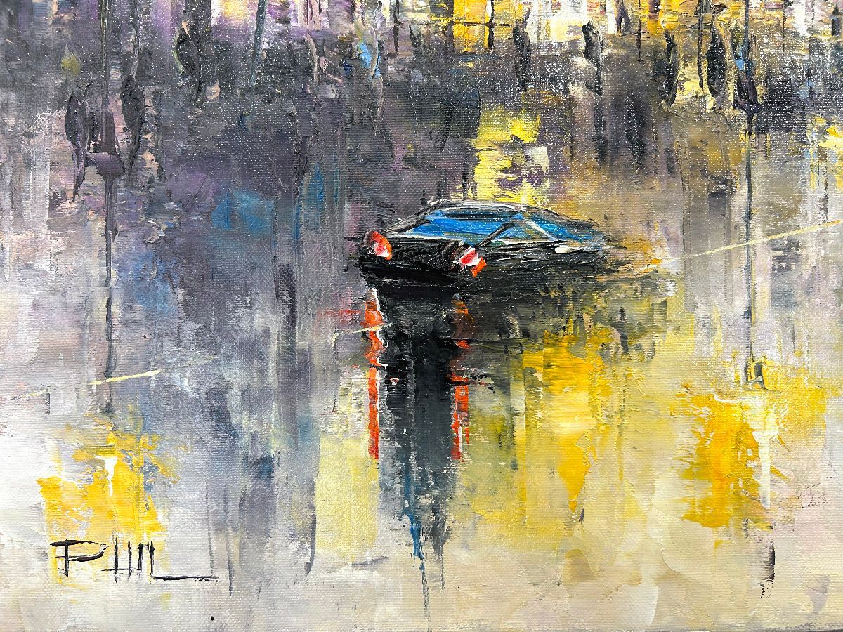 Tableau de PHIL a pour titre Rue ste dominique, Paris style figuratif dim : PHILprix:600