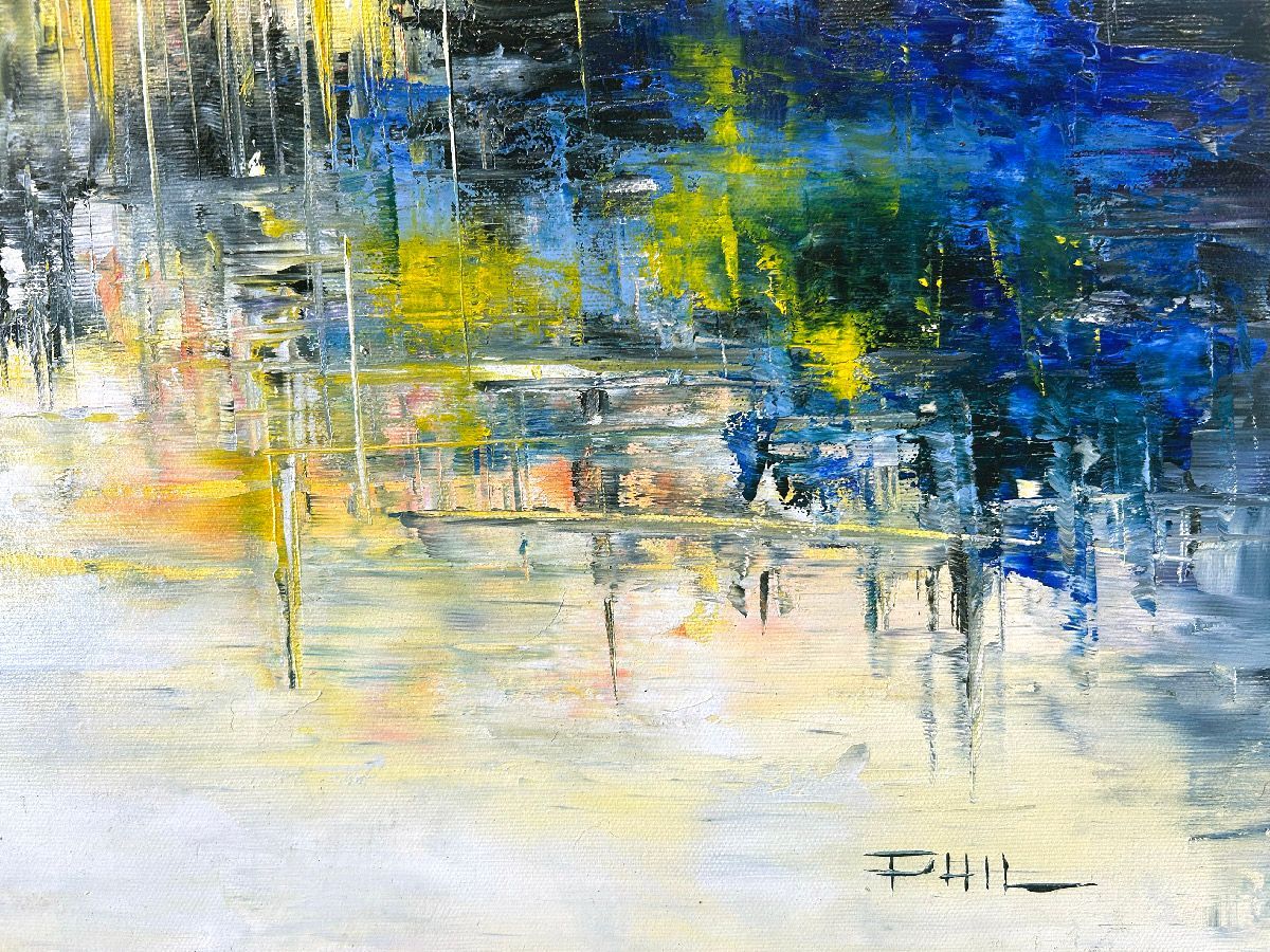 Tableau de PHIL a pour titre Soirée parc de la tête d'or style figuratif dim : PHILprix:600