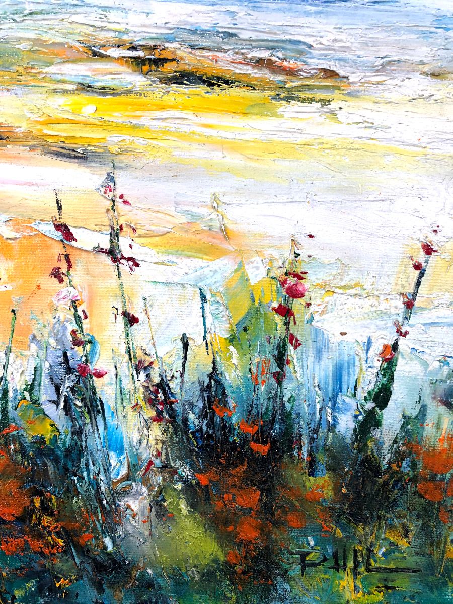 Tableau de PHIL a pour titre Jolie Baie style abstrait dim : PHILprix:700