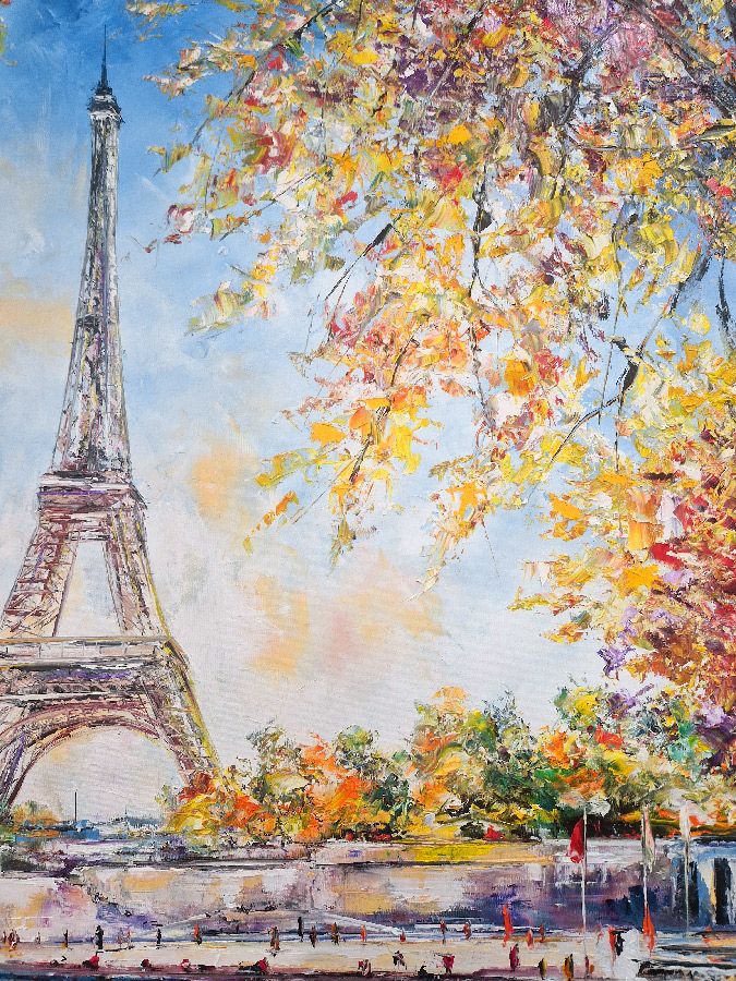 Tableau de PHIL a pour titre Paris style abstrait dim : PHILprix:700