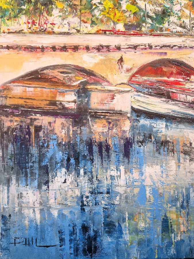 Tableau de PHIL a pour titre Paris style abstrait dim : PHILprix:700