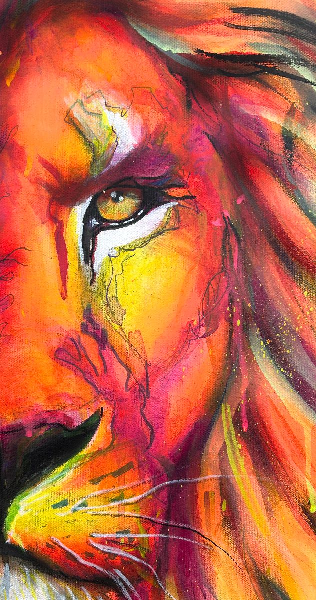 Tableau de ART HM a pour titre Lion King 3D style figuratif, graphique dim : ART HMprix:700