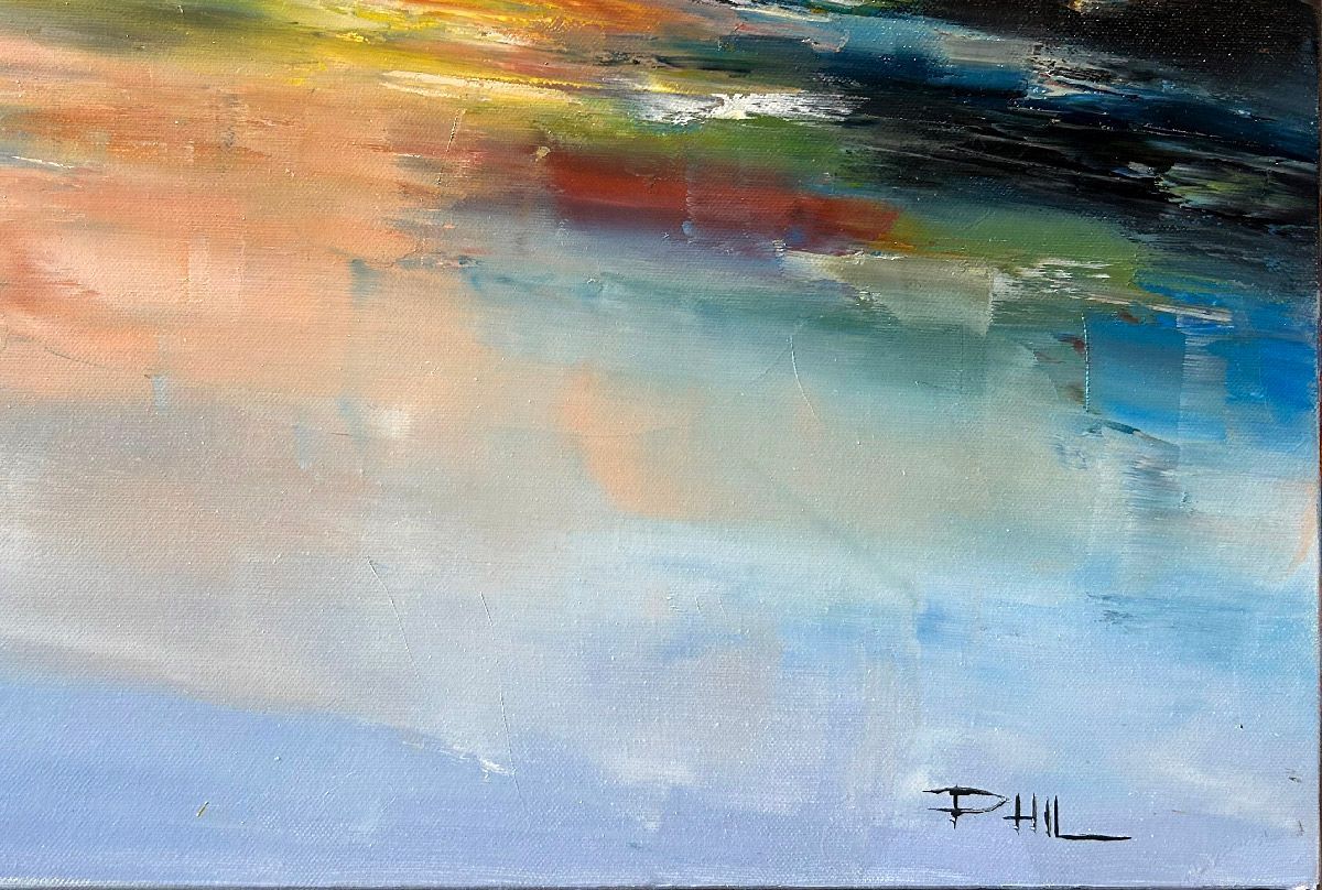 Tableau de PHIL a pour titre Grand littoral style figuratif dim : PHILprix:850