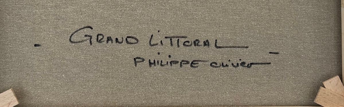 Tableau de PHIL a pour titre Grand littoral style figuratif dim : PHILprix:850