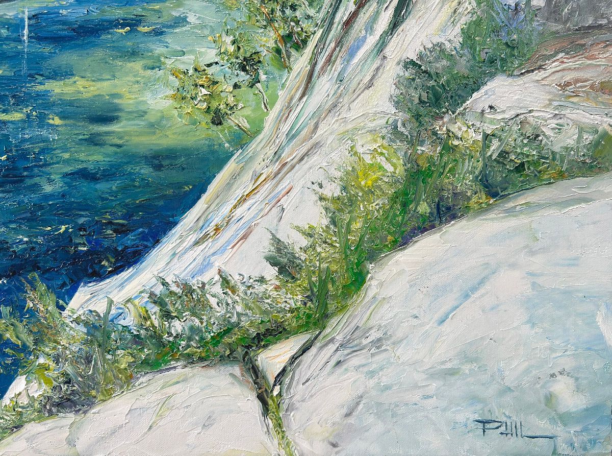 Tableau de PHIL a pour titre La calanque style figuratif dim : PHILprix:700