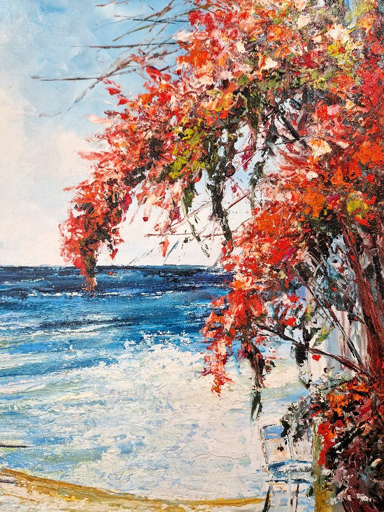 Tableau de PHIL a pour titre Le Bougainvillier style figuratif dim : PHILprix:350