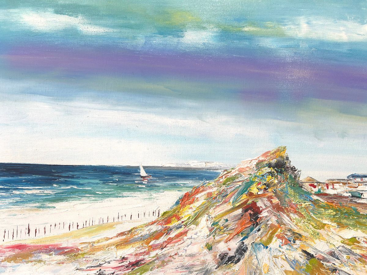 Tableau de PHIL a pour titre Les dunes style figuratif dim : PHILprix:350