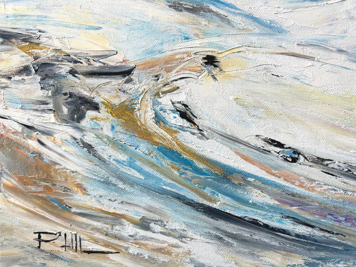 Tableau de PHIL a pour titre Les dunes style figuratif dim : PHILprix:350