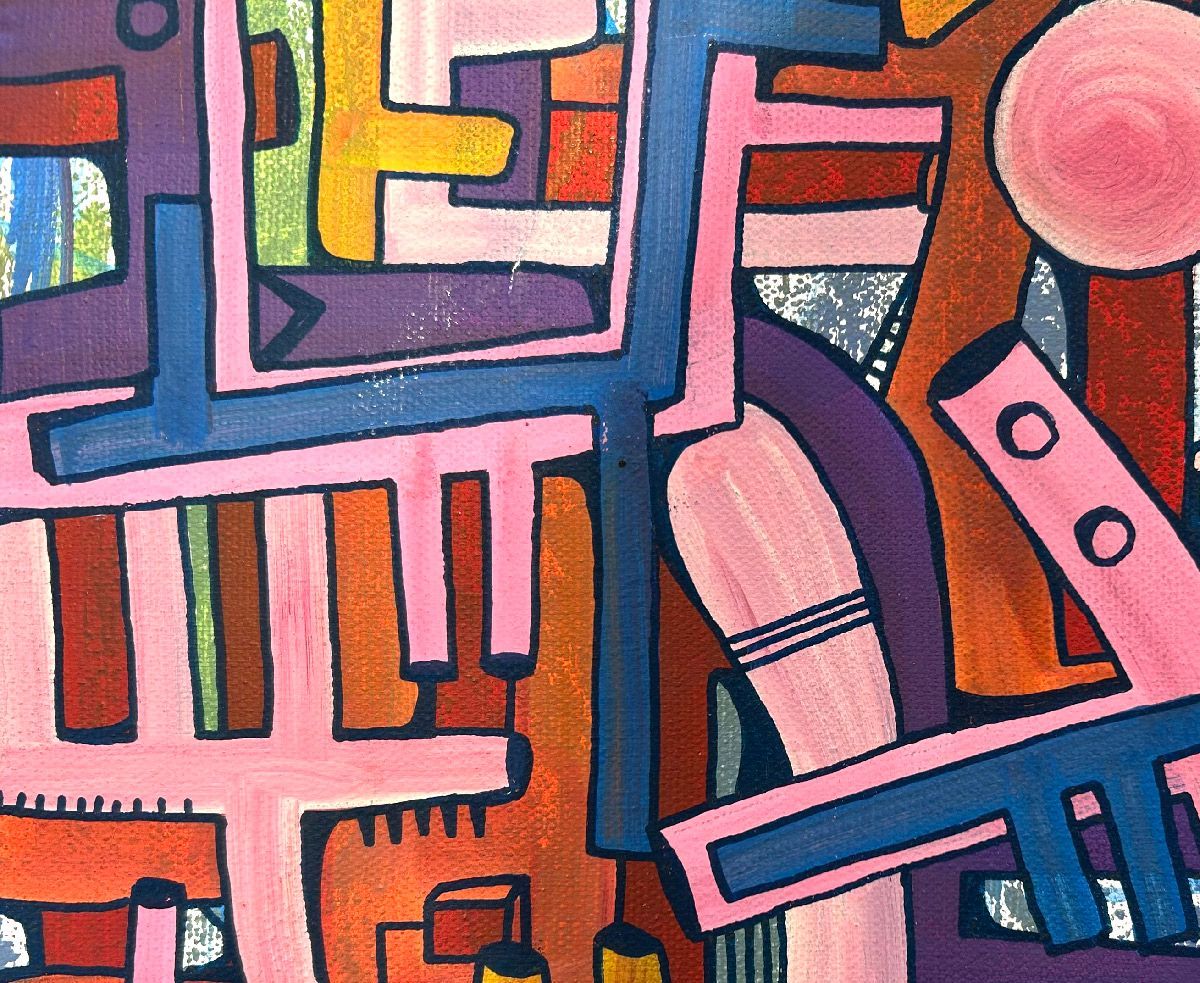 Tableau de TAREK a pour titre Geometric style street art dim : TAREKprix:250